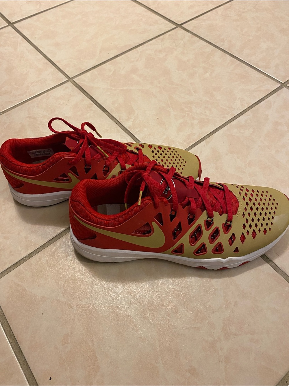 Nike 49ers Red and Gold Training Sneakers